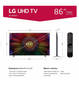 LG 86" Class UR8000 series LED 4K UHD Smart webOS 23 w/ ThinQ AI TV - 86UR8000AUA