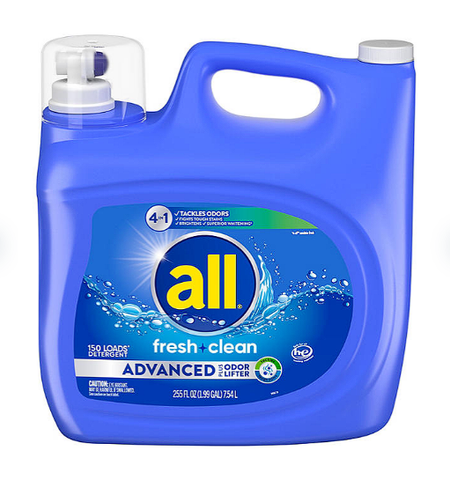 all Advanced 4-in-1, Fresh Clean Scent (150 loads., 255 fl. oz.)
