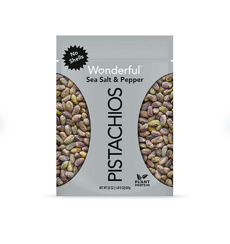 Wonderful Pistachios, Sea Salt and Pepper Flavored No Shell Pistachios (22 oz.)