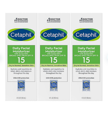 Cetaphil Daily Facial Moisturizer with Sunscreen SPF 15 (4 fl. oz., 3 pk.)