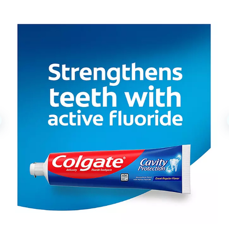 Colgate Cavity Protection Toothpaste with Fluoride, Regular Flavor (8 oz., 5 pk.)