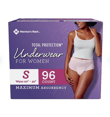 Member's Mark Total Protection Incontinence Underwear for Women (Choose Your Size)