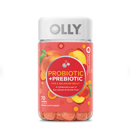 OLLY Adult Probiotic + Prebiotic Digestive Support Gummy, Peach (70 ct.)