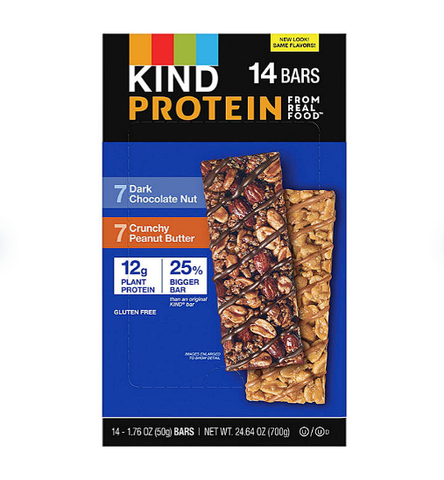 KIND Protein Dark Chocolate Nut and Crunchy Peanut Butter Variety Pack (14 ct.)