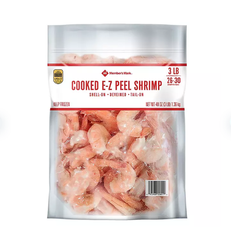 Member's Mark Cooked EZ Peel Shrimp (3 lb., 26-30 shrimp)