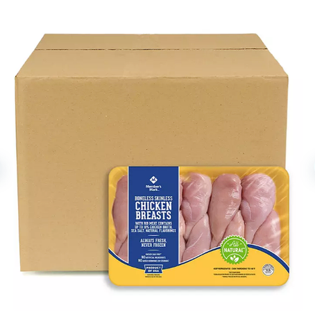 Boneless Skinless Chicken Breast, Bulk Wholesale Case (priced per pound)