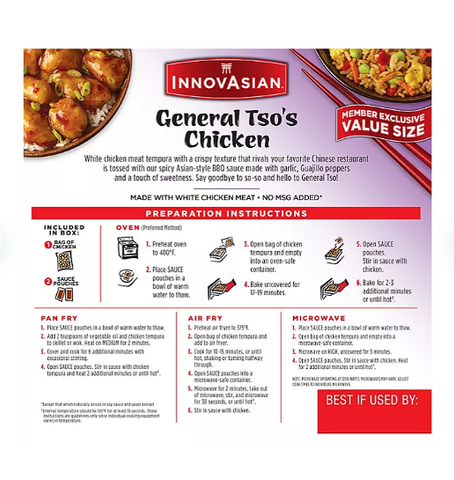 InnovAsian General Tso's Chicken, Frozen Asian Meal (40 oz.)