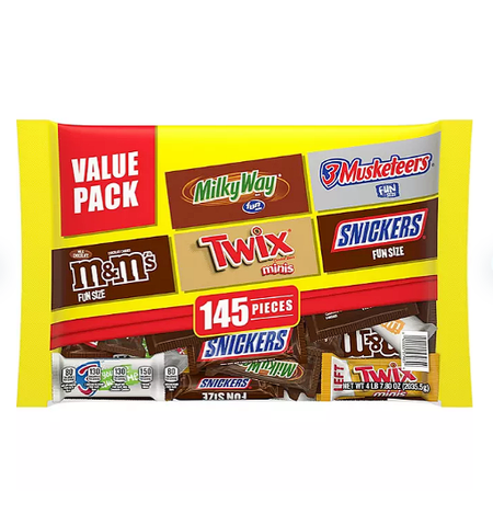 M&M's, Twix, Snickers & More Bulk Assorted Variety Pack (71.8 oz., 145 ct.)