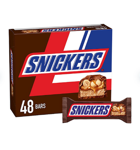 Snickers Milk Chocolate Candy Bars Full Size Bulk Pack (1.86 oz., 48 ct.)