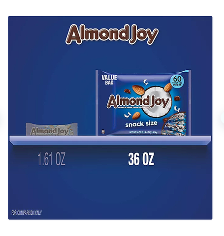 ALMOND JOY Coconut and Almond Chocolate Candy (60 pcs)