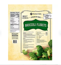 Member's Mark Steamable Broccoli Florets (1 lb. bags, 4 pk.)