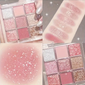 9-color Eyeshadow Palette Pearly Finish Bright Rose Color, Durable Waterproof, Colorfast Eyeshadow Palette