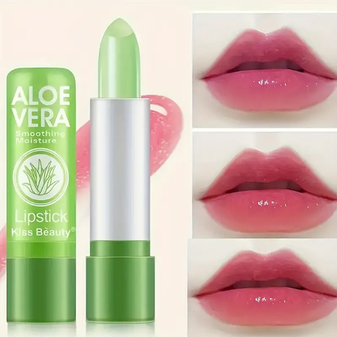 Aloe Vera Color Changing Lipstick - Long Lasting, Moisturizing, Waterproof Lip Care With Nutritious Plumper Tinted Lip Gloss Valentine's Day Gifts