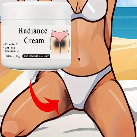 50g Radiance Cream - Contains Vitamin C, For Private Parts, Underarm, Joints, Improve The Look Of Melanin, Illuminating Butt Thigh Inner Skin, 1.76Oz