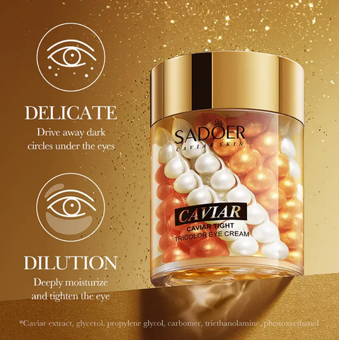 60g Caviar Three Colours Eye Cream Essence Firming And Elasticity To Reduce Fine Lines And Puffiness Under The Eyes Of Women Skin Care !
