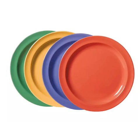 GET DP-909-MIX 9" Melamine Dinner Plate, Assorted Colors. 2 Dozen