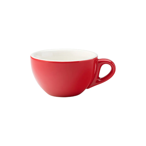 Steelite UCT8137 7 oz Utopia Barista Cappuccino Cup - Porcelain, Red. Case of 48