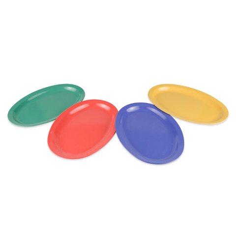 GET OP-612-MIX 11 3/4" x 8 1/4" Oval Supermel Platter - Melamine, Assorted Colors. 2 Dozen