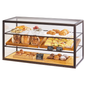 Cal-Mil 3695-84 3 Tier Full-Service Pastry Display Case w/ Sliding Doors - Bronze Frame, Acrylic