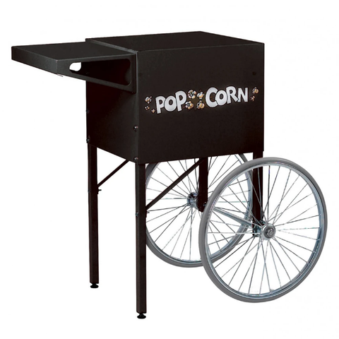 Global Solutions GS1508-C Cart w/ Storage Compartment for 8 oz Popcorn Machine - 20" Wheels, Black