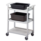 Cambro BC331KD480 3 Level Polymer Utility Cart w/ 300 lb Capacity, Raised Ledges