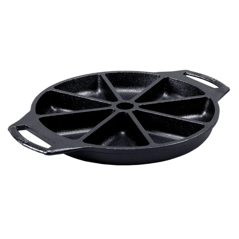 Lodge BW8WPA1 8 Section Cast Iron Wedge Pan w/ Silicone Grip Handles