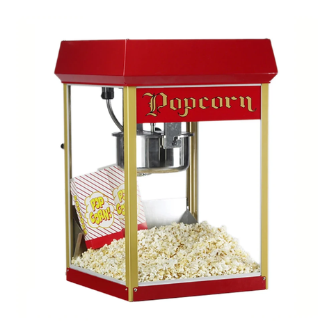 Gold Medal 2408 FunPop Popcorn Machine w/ 8 oz EZ Kleen Kettle & Red Dome, 120v