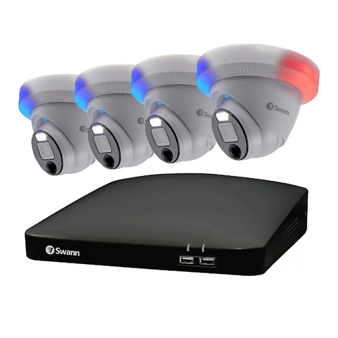 Swann Enforcer 8-Channel 4-Dome Cameras 1080p Security System with 1TB HDD DVR