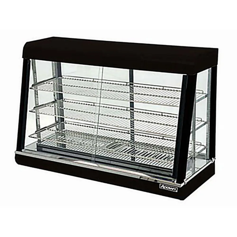 Adcraft HD-48 47 1/4" Self Service Countertop Heated Display Case - (3) Shelves, 120v