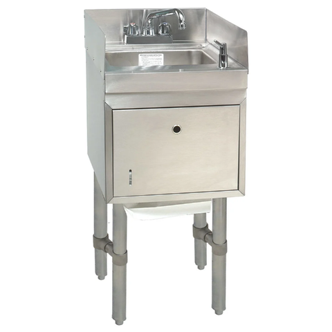Advance Tabco SC-12-TS-S Commercial Hand Sink w/ 9"L x 9"W x 4"D Bowl, Side Splashes