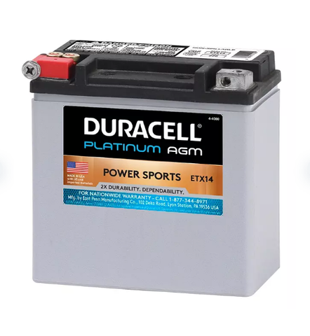 Duracell AGM Powersport Battery - ETX14