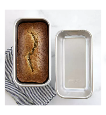 Nordic Ware Toffee Wildflower Loaf Pan with Loaf Keeper
