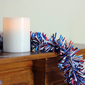 Northlight 12' x 4" Wide-Cut Patriotic Christmas Garland - Red and Blue