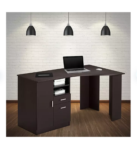Techni Mobili Classic Office Desk with Storage, Espresso