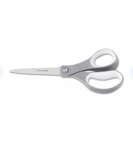 Fiskars Softgrip Scissors - 8" Length - Straight - Stainless Steel 2 pk