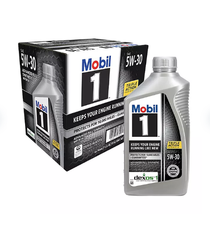 Mobil 1 5W-30 Motor Oil (6 pack, 1-quart bottles)
