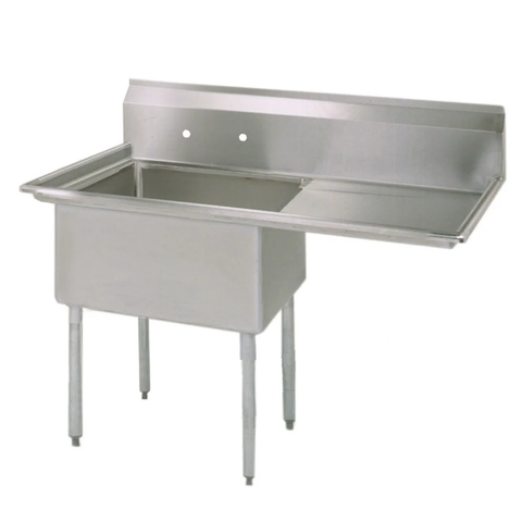 Splash CS-1-18-18-12-DBR18 38 1/2" 1 Compartment Sink w/ 18"L x 18"W Bowl, 12" Deep, Right Drainboard