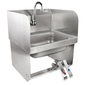 John Boos PBHS-W-1410-KVMB Splash Mount Touchless Hand Sink, Gooseneck Spout, 1 Hole, 2 Side Splash, 14x10x5" Bowl