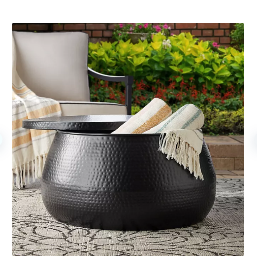 Member's Mark Metal Hammered Coffee Table with Black Coated Finish