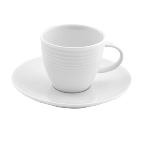 Front of the House DCS021WHP23 3 oz Spiral® Cup - Porcelain, White. 1 Dozen