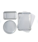 Nordic Ware Naturals Set: 9" x 13" Cake Pan with Lid, 9" Round Cake Pan, 1.5 lb. Loaf Pan