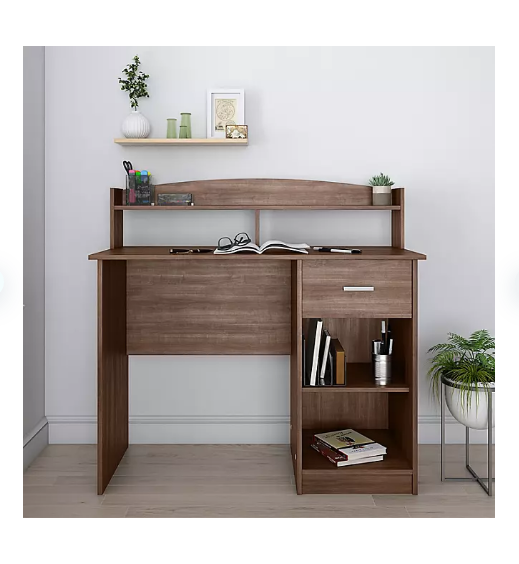 Techni Mobili Modern Office Desk with Hutch, Assorted Colors Openbax