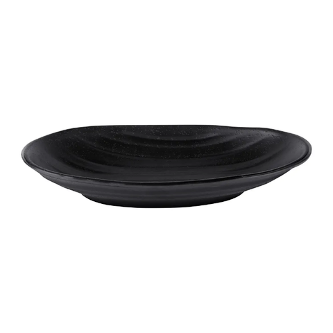 Elite Global Solutions JW7309-B Melamine Dinner Plate - 9" x 5 3/4", Black. Case of 6