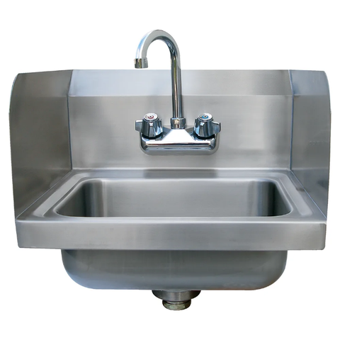 Advance Tabco 7-PS-EC-SP-1X Wall Mount Hand Sink w/ 14"L x 10"W x 5"D Bowl, Side Splashes