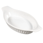 Browne 564011 8 oz. Porcelain, Oval, Lasagna Baking Dish, White