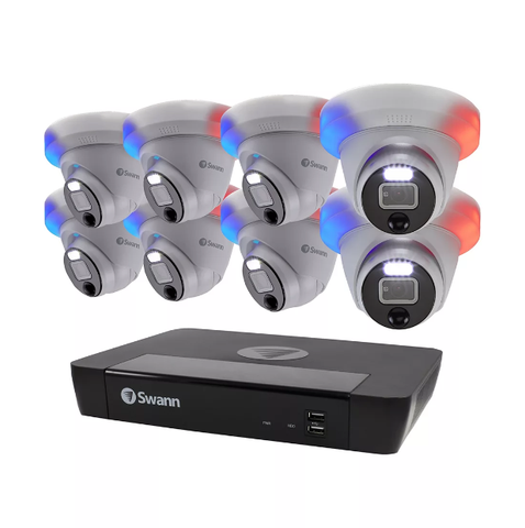 Swann Enforcer 8-Channel 8-Dome Cameras 4K Security System with 2TB HDD NVR