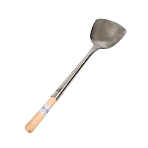 Town 33942 Stainless Wok Shovel 4 X 4 1/2 in, Wood Handle, 16 in