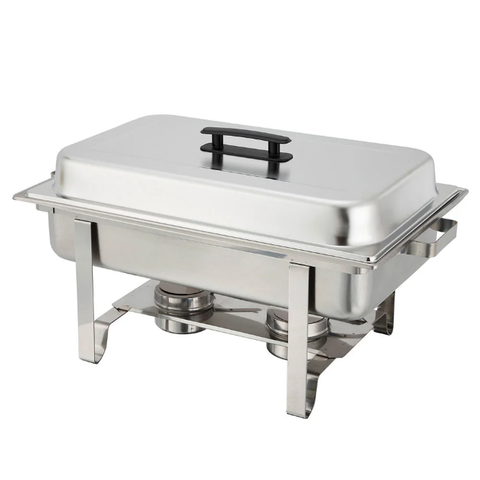 Winco C-3080B Full Size Chafer w/ Hinged Lid & Chafing Fuel Heat