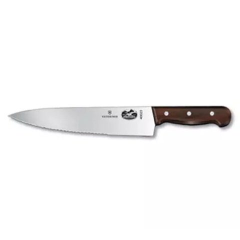 Victorinox - Swiss Army 5.2030.25-X1 Wavy/Straight Chef's Knife w/ 10" Blade, Rosewood Handle