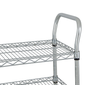 StoreIt SI-UC-3-3618-CH 3 Level Wire Utility Cart w/ 600 lb Capacity - Flat Ledges, Chrome